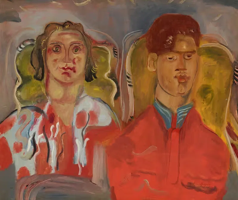 Double portrait No. 2 (Katharine and Anthony West) — Frances Hodgkins