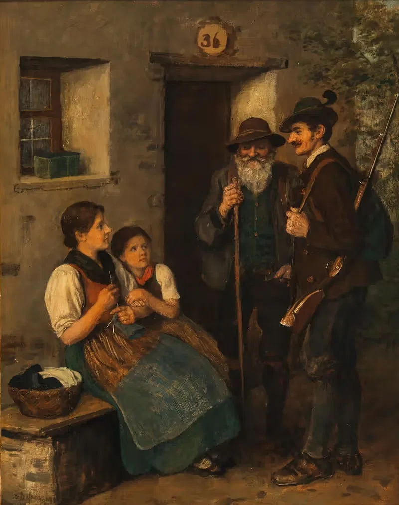 Прощание охотника by Франц фон Дефреггер, 1912 — digital art print download