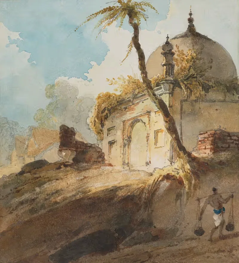 Ruined mausoleum in North India — George Chinnery