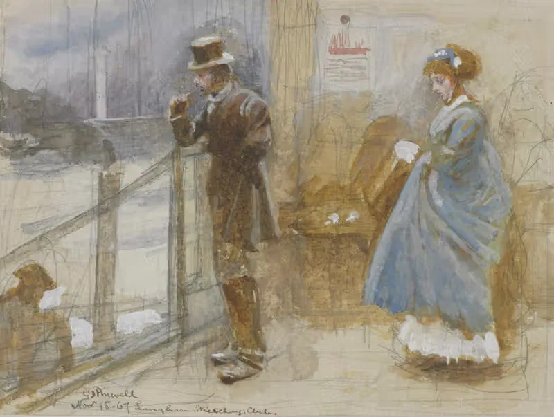 Клуб рисования в Лангеме by Джордж Джон Пинвелл, 1867 — digital art print download
