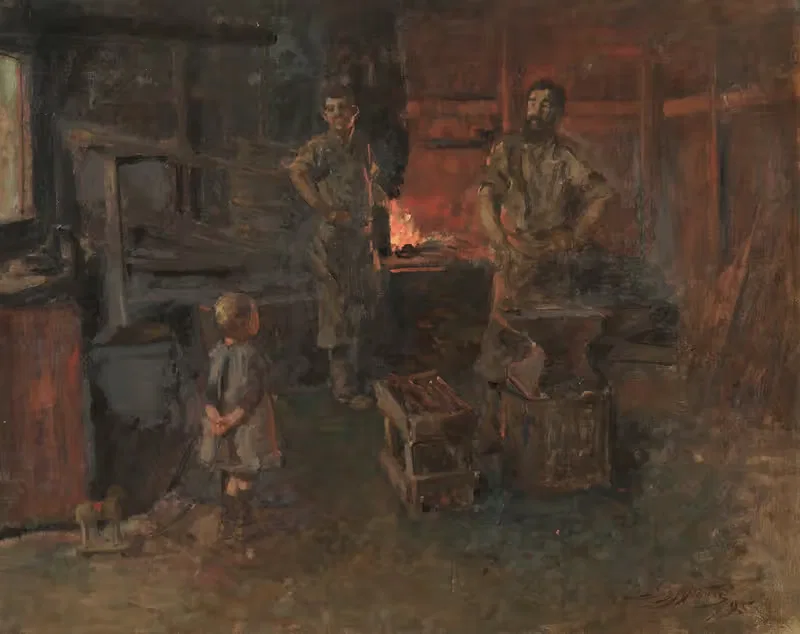 Blacksmith's shop in Tinakori Road — James Nairn