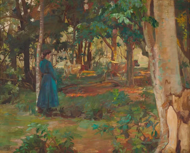 Приведение коров by Джеймс Скотт, 1911 — digital art print download
