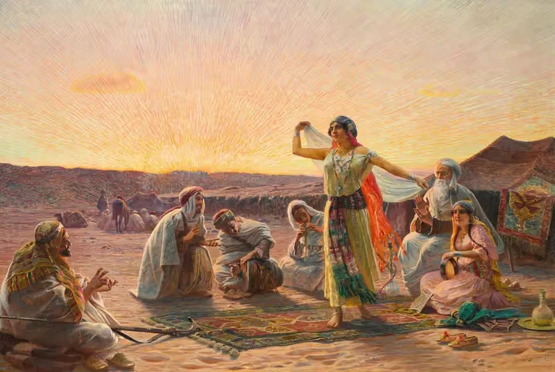 Dance in the Desert by Otto Pilny, 1913 — digital art print download