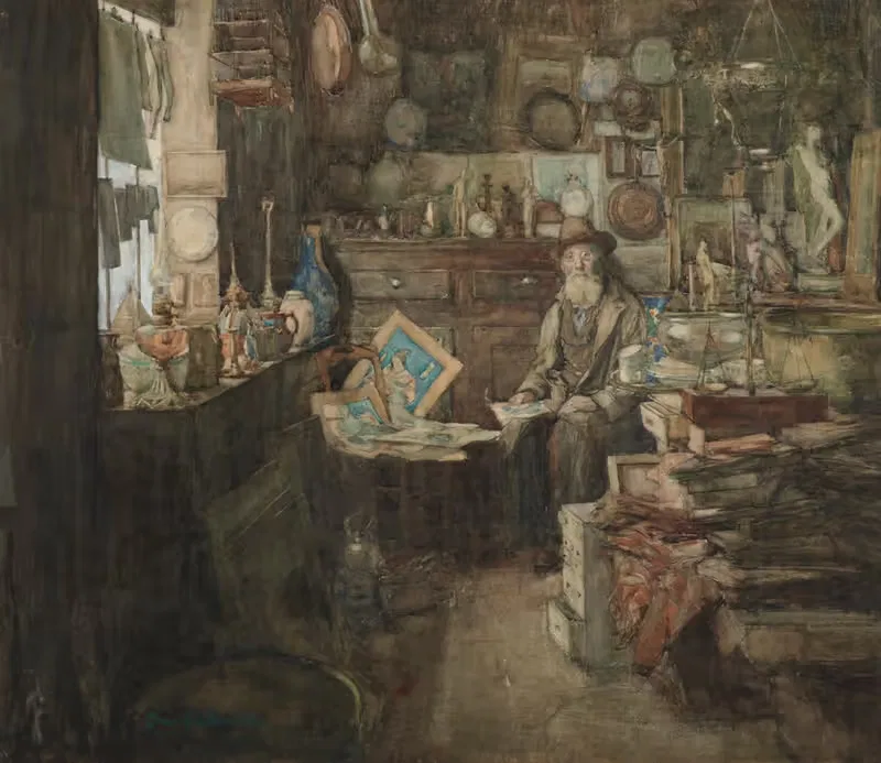 Магазин секонд-хенд, Париж by Оуэн Мертон, 1910 — digital art print download
