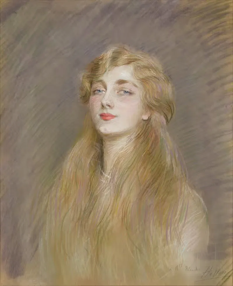 Portrait of Mlle Blanche de Pas — Paul César Helleu