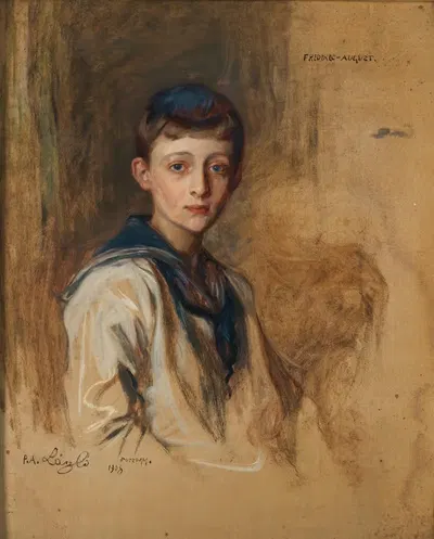 Portrait of Frederik-August Graf zu Rantzau (1895-1945) as a Child in a Sailor’s Suit by Philip Alexius de László,…