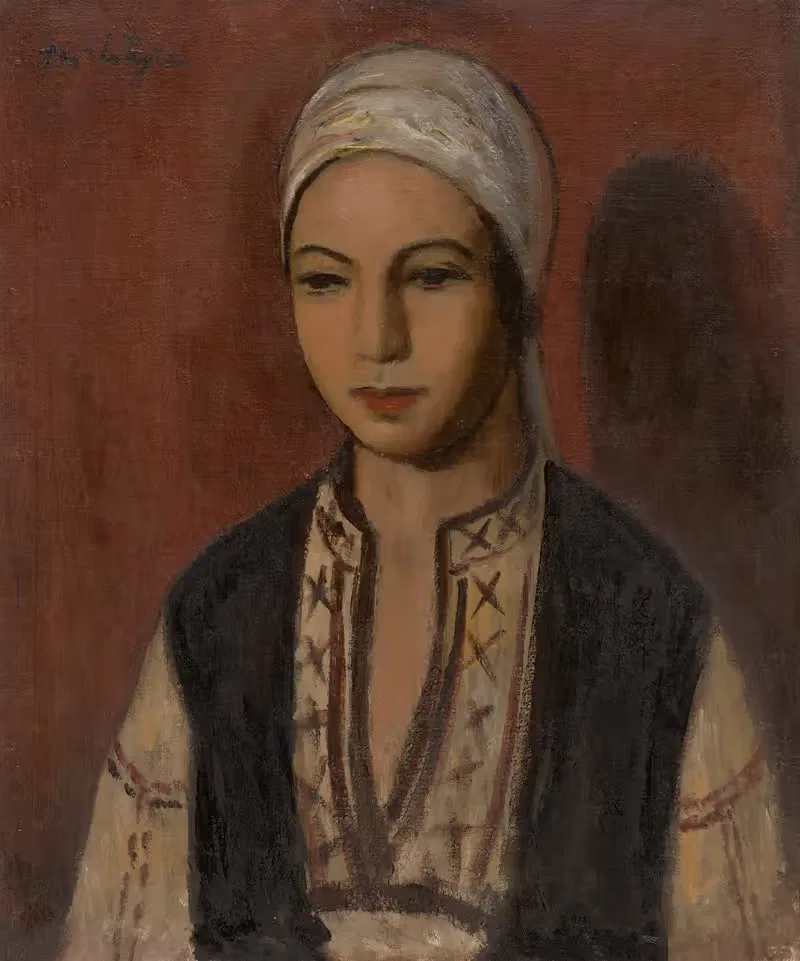 Girl in a peasant blouse — Raymond McIntyre