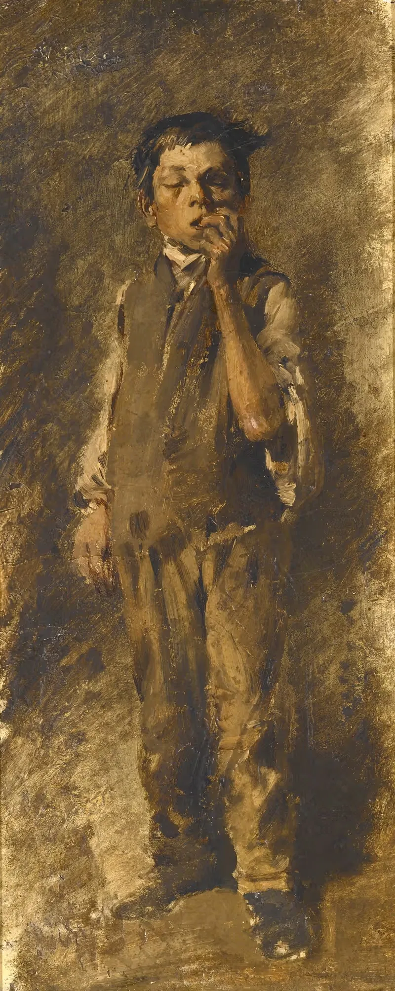 Мальчик, грызущий ногти by Вильгельм Буш, 1891-1892 — digital art print download