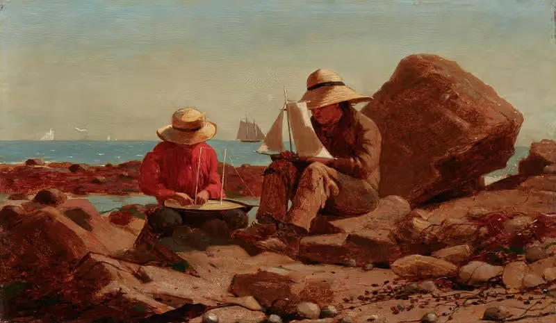 The Boat Builders by Winslow Homer, 1873 — digital art print download