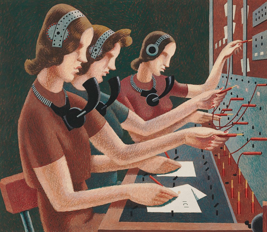 Номер, пожалуйста! by Эдвард Уэдсворт, 1942 — digital art print download