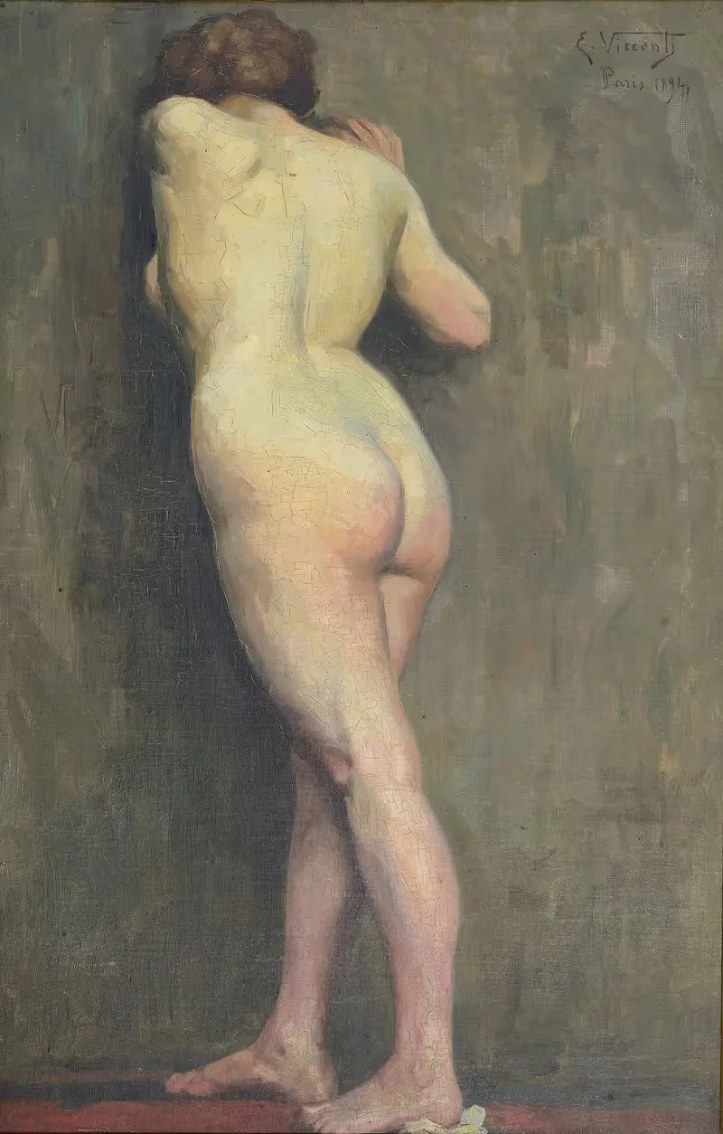 Женский ню сзади by Элизеу Висконти, 1894 — digital art print download