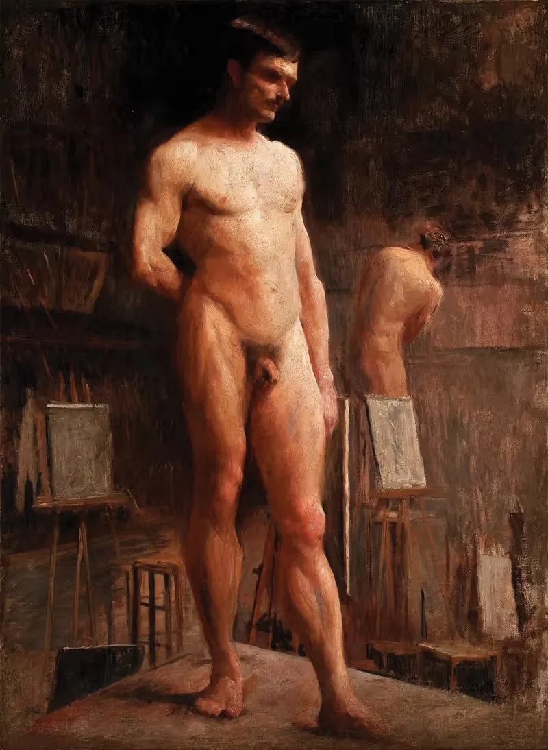 Nu masculino de frente — Eliseu Visconti