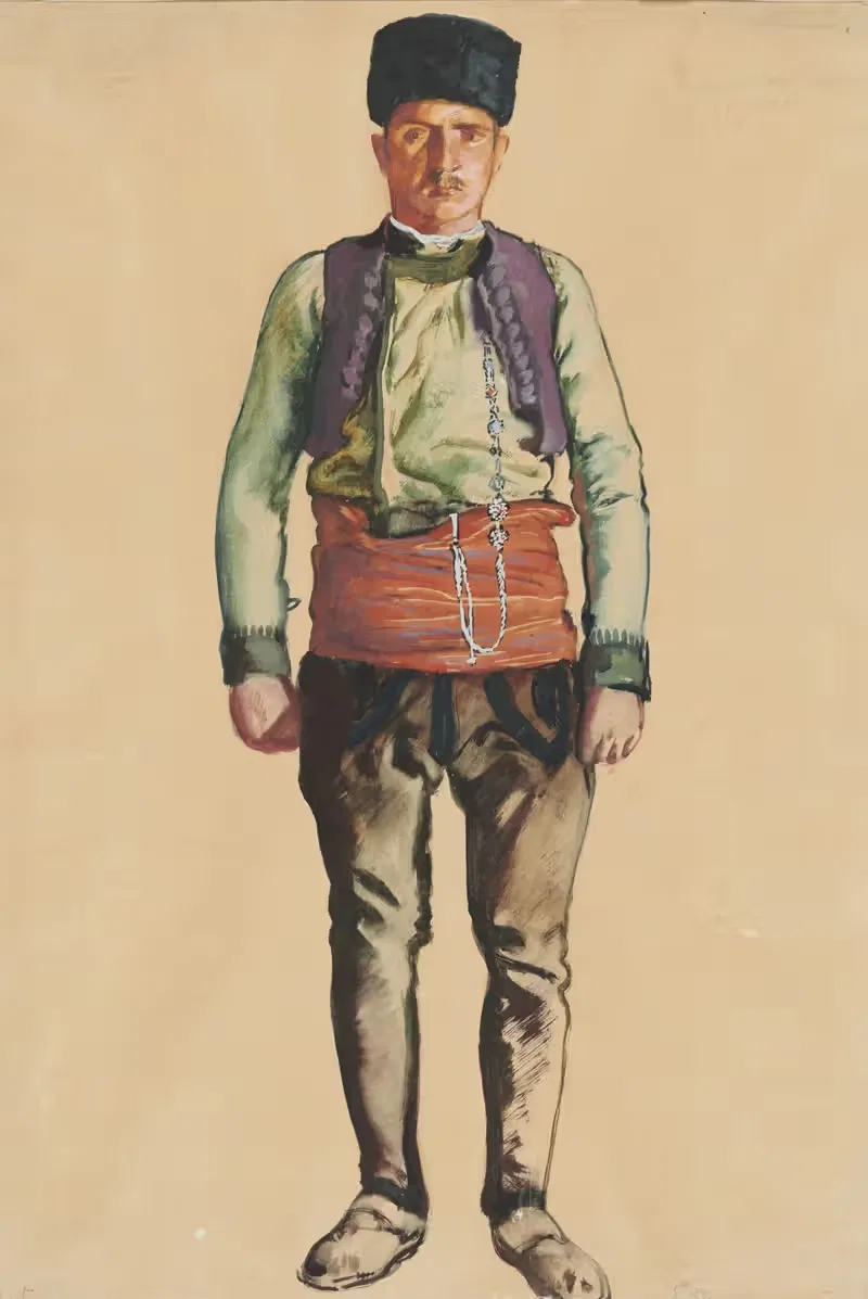 Rumelian Turk by Evgeny Lanceray, 1922 — digital art print download