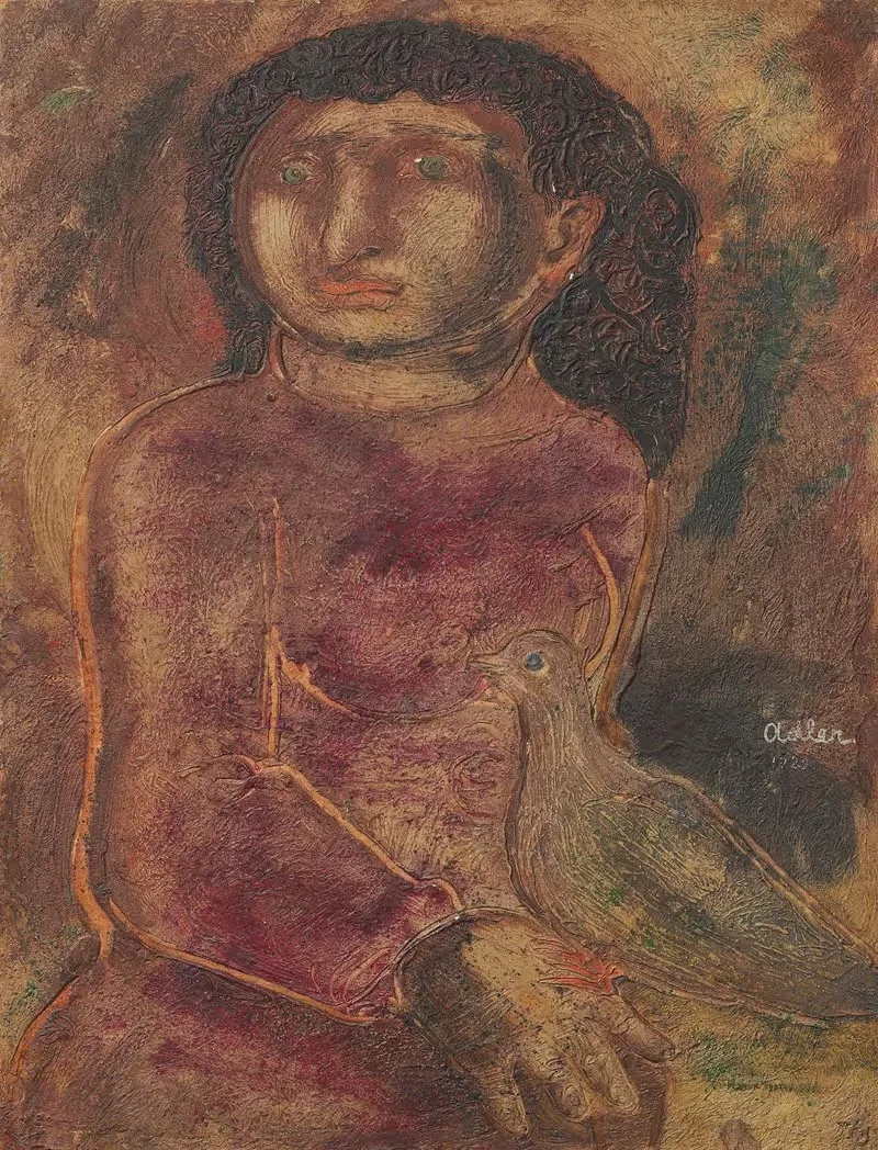 Женщина с голубем by Янкель Адлер, 1929 — digital art print download
