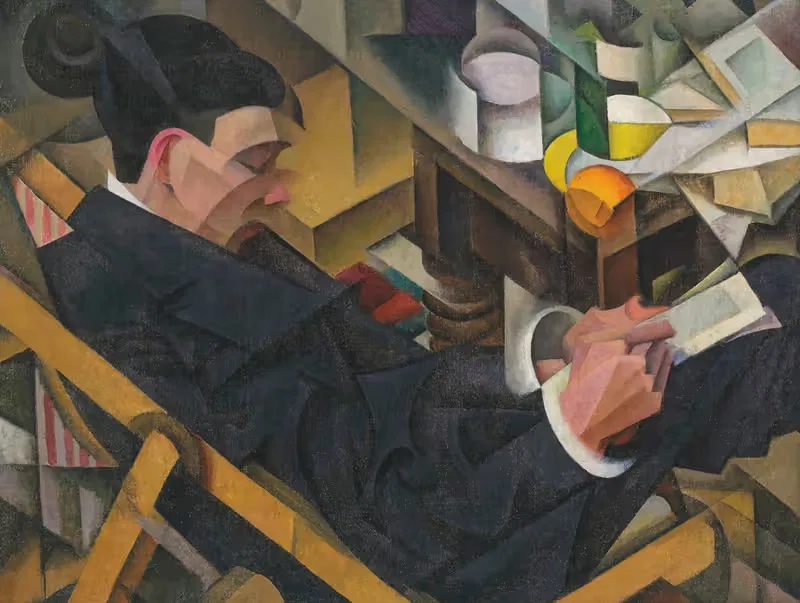 Portrait of a man reading — Paul Kotlarevsky