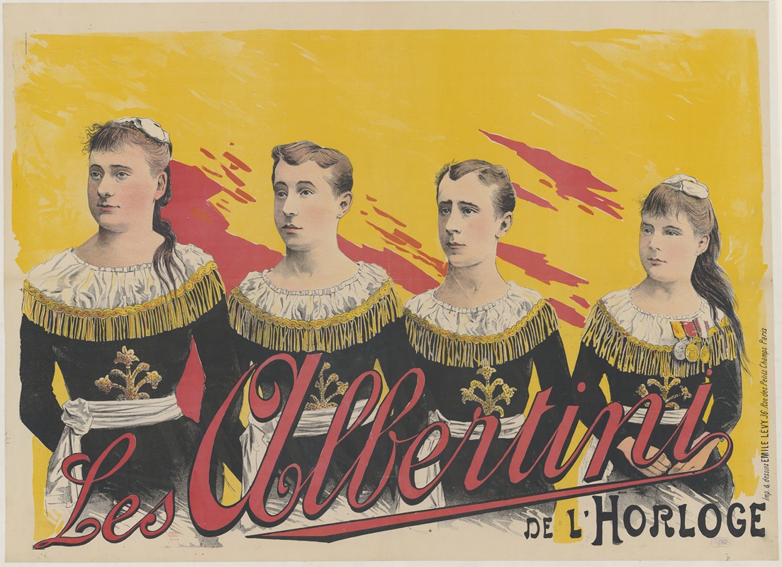 Les Albertini de l'Horloge by Имп. Эмиль Леви, 1892 — digital art print download
