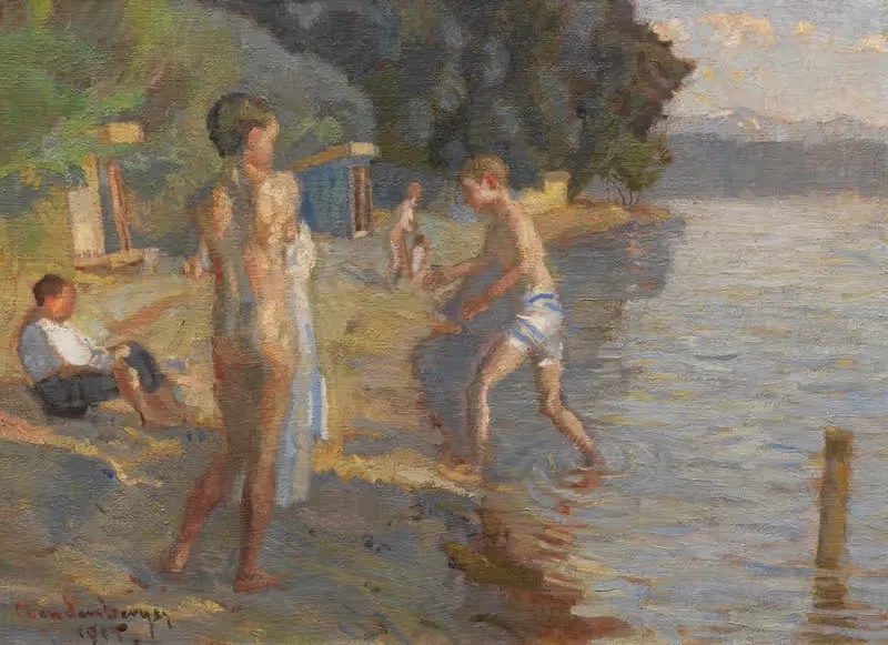 Badende Knaben by Christian Landenberger, 1915 — digital art print download