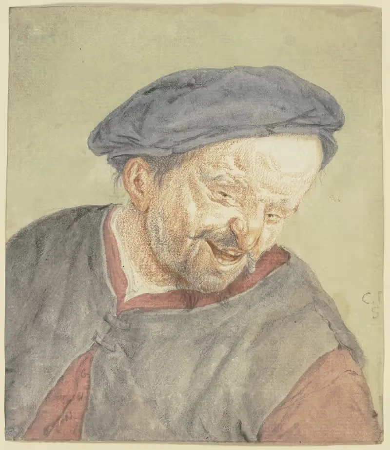 Brustbild eines sich nach rechts beugenden Bauerns — Cornelis Dusart