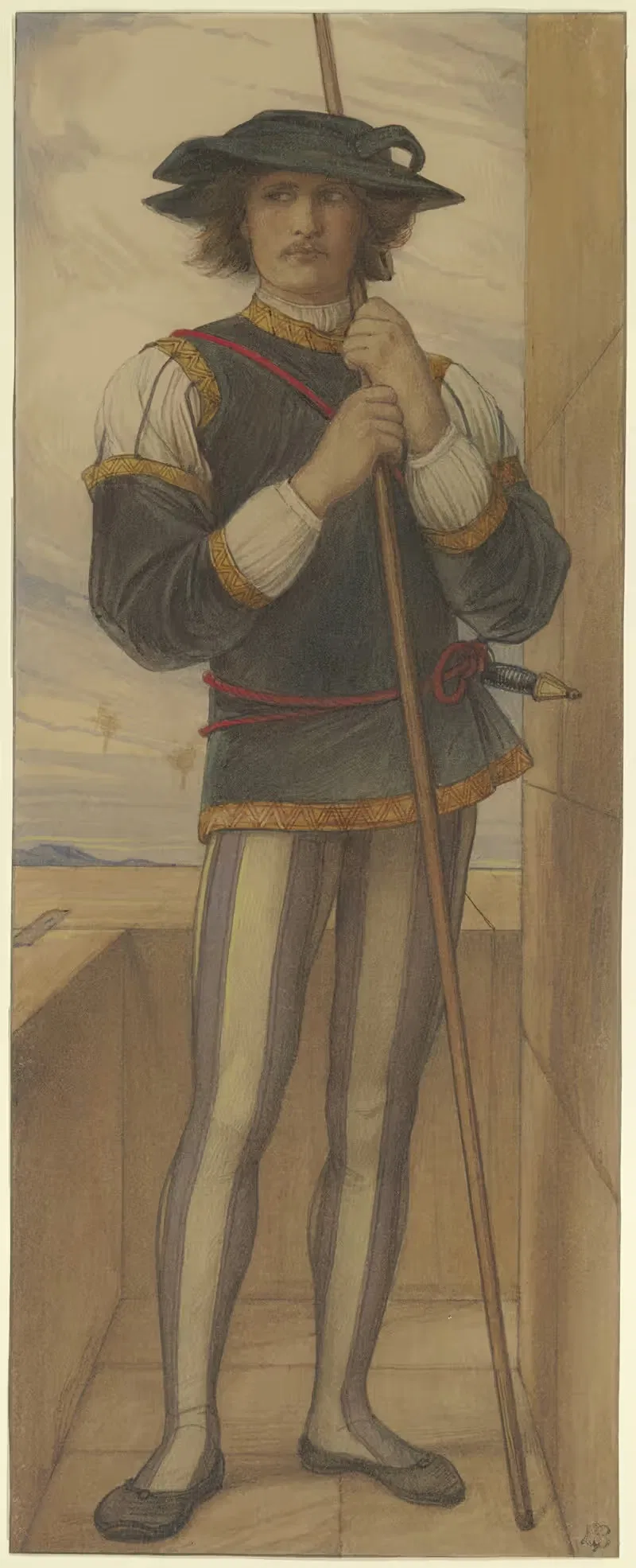 Turmwächter aus ritterlicher Zeit — Eduard von Steinle