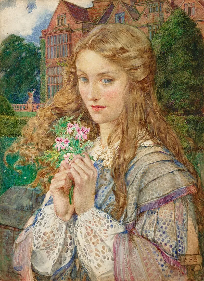 Evelyn Hope by Eleanor Fortescue-Brickdale, 1908 — digital art print download