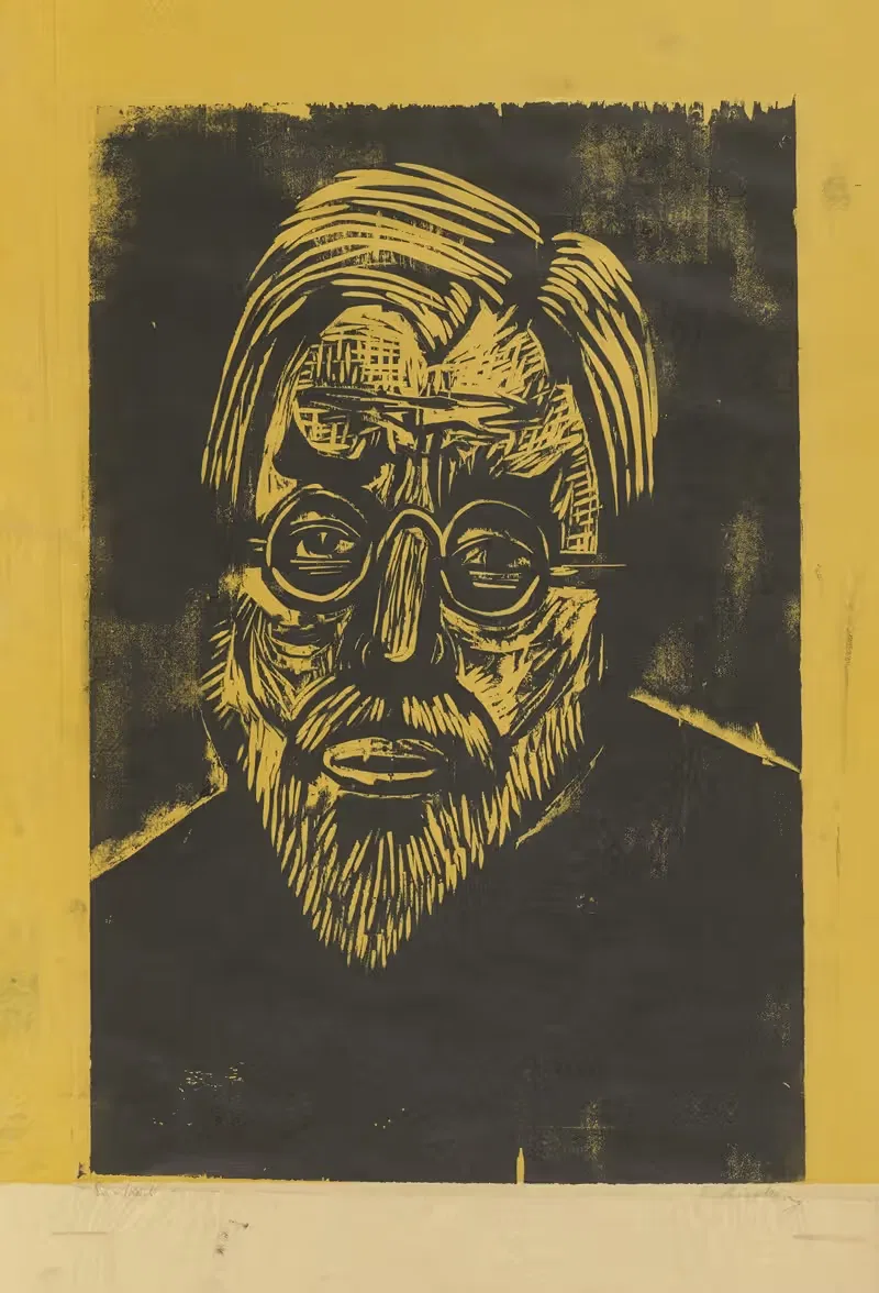 Голова Якоба Босхарта by Эрнст Людвиг Кирхнер, 1921 — digital art print download