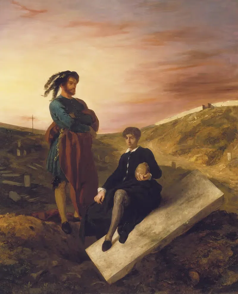 Hamlet and Horatio at the Cemetery — Eugène Delacroix