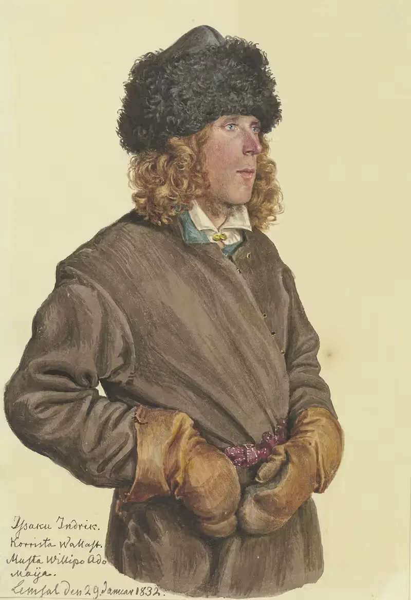Hüftbildnis eines jungen russischen Bauern — Gerhardt Wilhelm von Reutern