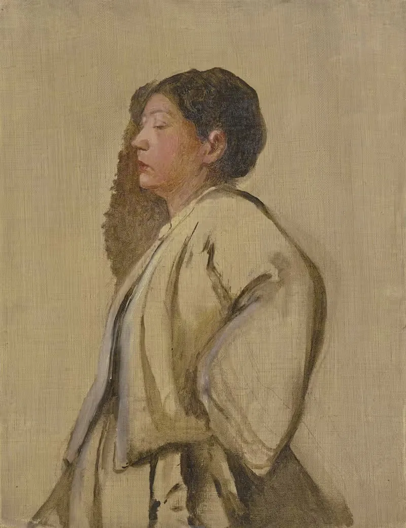Porträtstudie einer jungen Frau — Jakob Becker