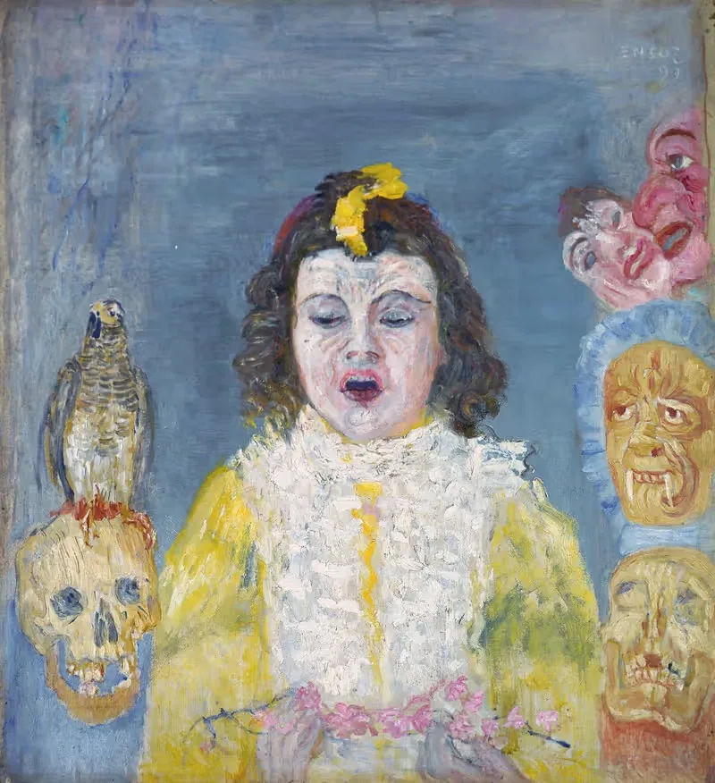 Girl with Masks (Communion) — James Ensor