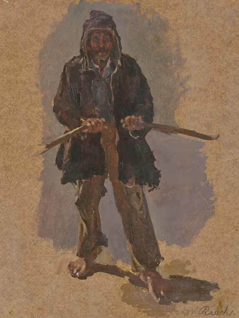 Ein italienischer Schiffer, am Ruder stehend — Johann Nepomuk Rauch