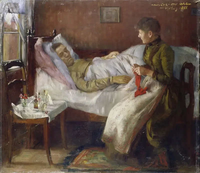 The Artist’s Father in his Sickbed — Lovis Corinth