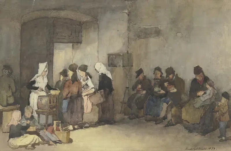 Помощь бедным by Рудольф Хирт дю Френ, 1872 — digital art print download