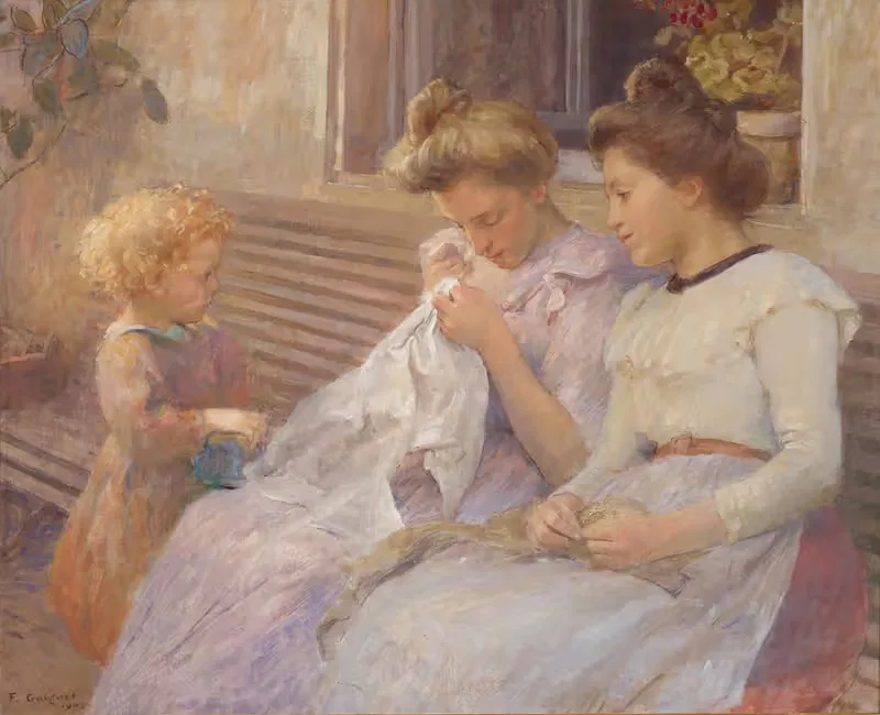 Молодые швеи by Франсуа Гиге, 1903 — digital art print download