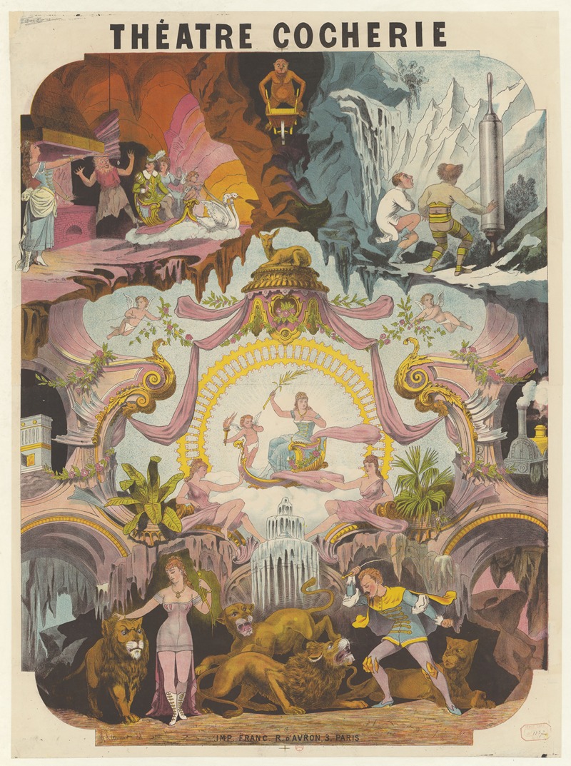 Théatre Cocherie by Imp. Franc, 1882 — digital art print download