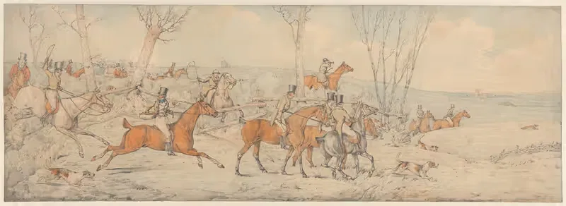 Лисья охота; Начало by Генри Томас Алкен, 1822 — digital art print download