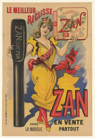 Le Meilleur réglisse, la pastille Zan by Imp. H. Laas, 1900 — digital art print download