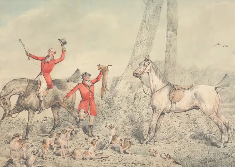 The Death; Huntsman Holding Fox Aloft — Henry Thomas Alken