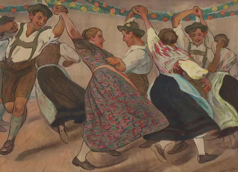 Bayerischer Tanzboden by Paul Schad-Rossa, 1913 — digital art print download