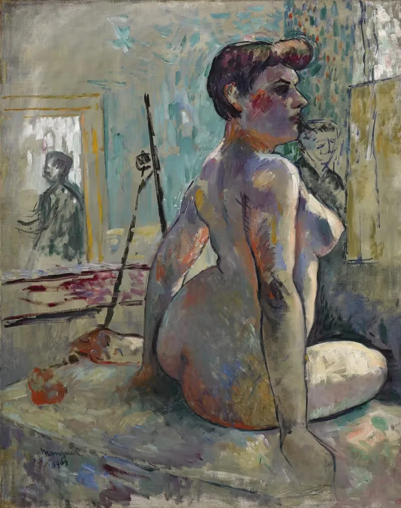 Nu à l’atelier (La Croupe, Rue Boursault) — Henri Manguin