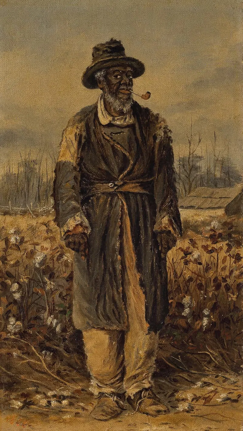 Мужчина, курящий трубку на хлопковом поле by Уильям Айкен Уокер, 1888 — digital art print download