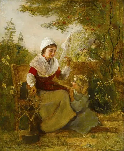 Портрет матери и ребенка by Альфред Фаулер Паттен, 1891 — digital art print download
