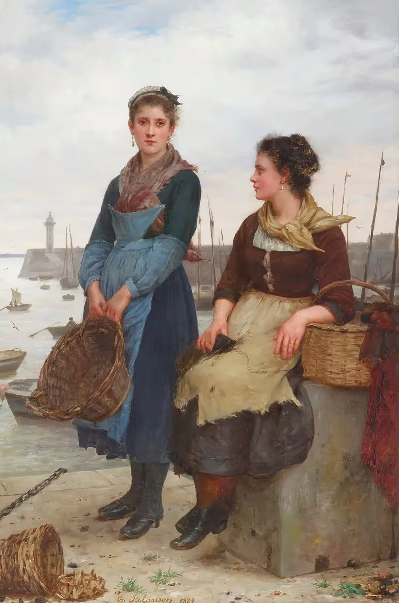 Awaiting the return of the fleet — Eugénie Marie Salanson