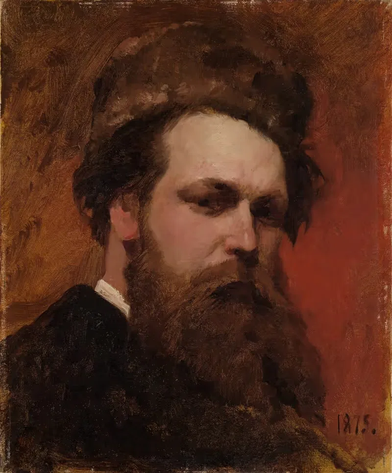 Автопортрет в меховой шапке by Фердинанд Келлер, 1875 — digital art print download