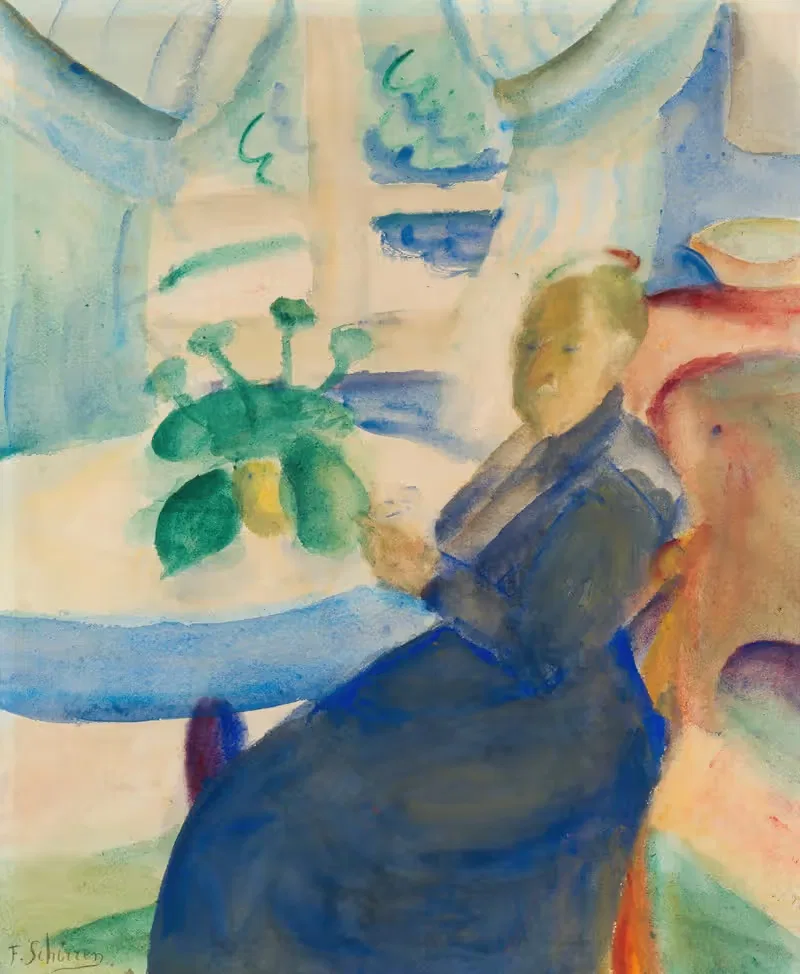 Femme dans un intérieur — Ferdinand Schirren
