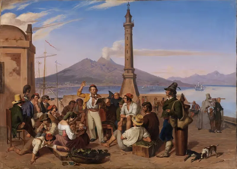 Импровизатор на моле в Неаполе by Фридрих Мосбруггер, 1830 — digital art print download