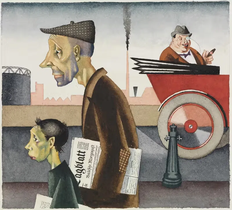 Arbeit schändet by Georg Scholz, 1921 — digital art print download