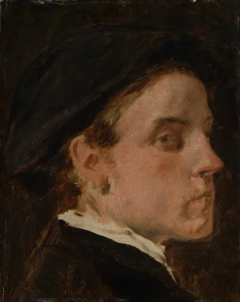 Portrait study of the painter Wilhelm Trübner — Hans Canon