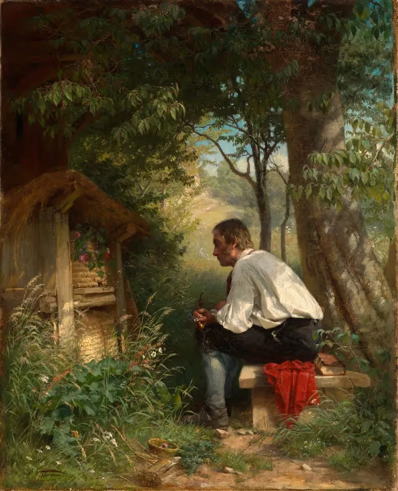 Der Bienenfreund by Hans Thoma, 1863 — digital art print download