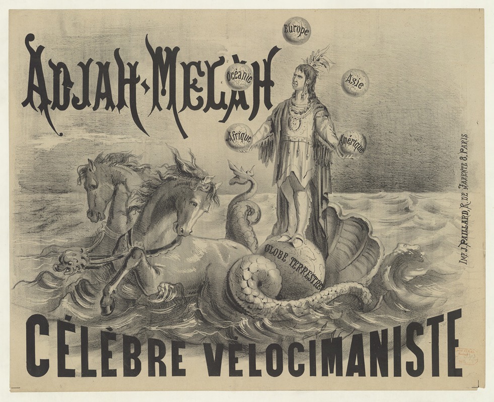 Adjah-Melah, célèbre vélocimaniste — Impr. J. Paillard