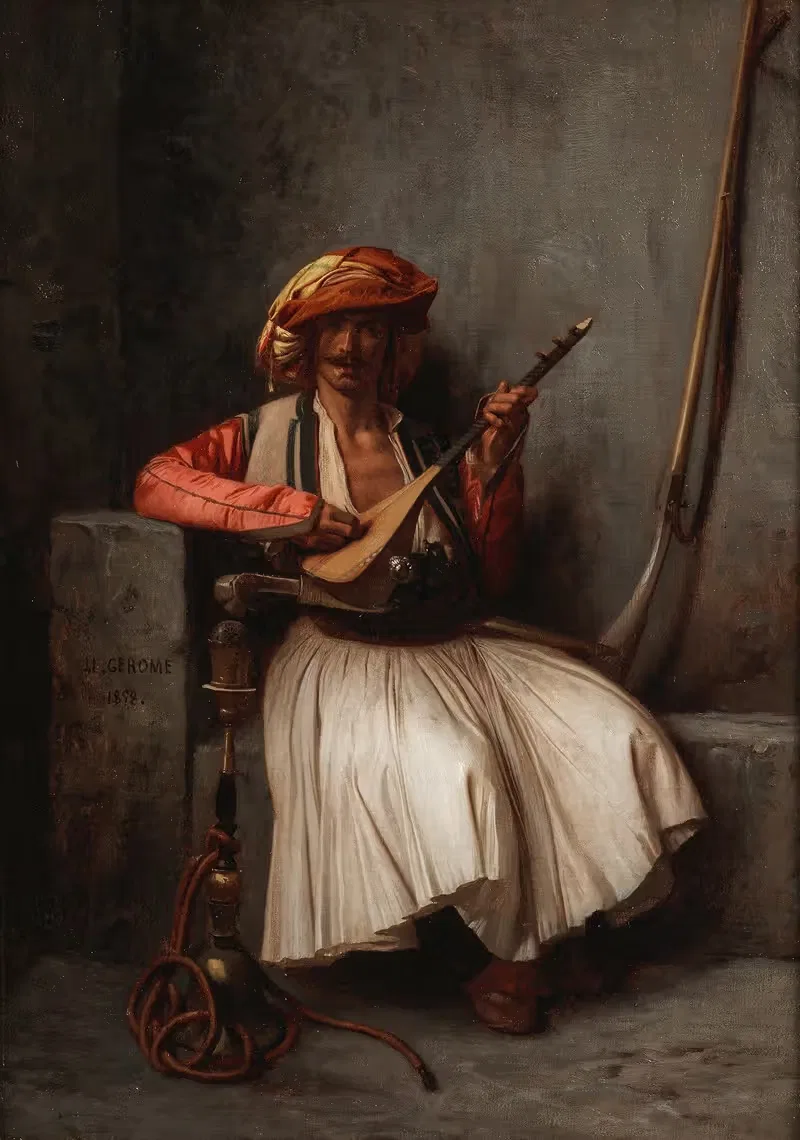 Игрок на лютне by Жан-Леон Жерома, 1858 — digital art print download